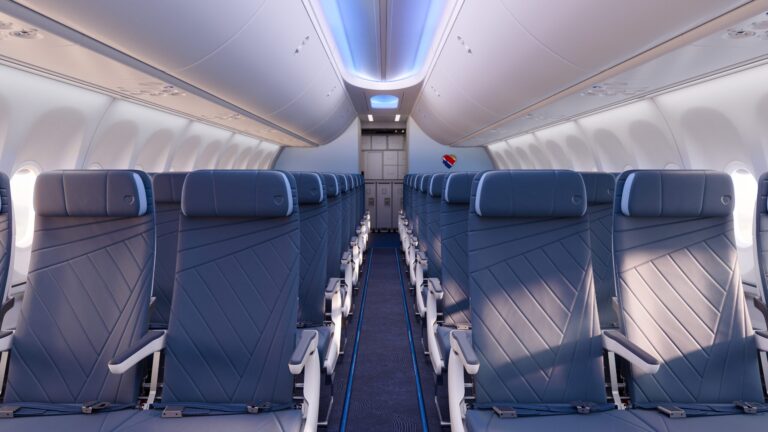 Read more about the article Southwest Airlines reveals new seats, cabin designs